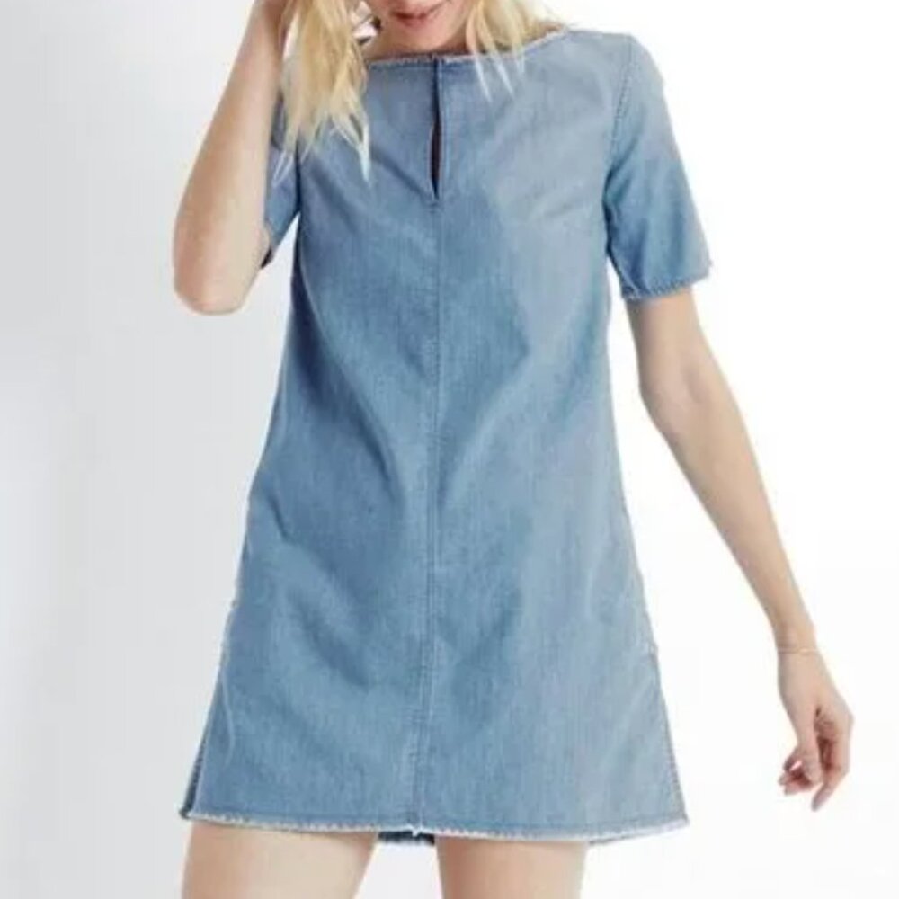Ag Adriano Goldschmied Light Blue Denim Mini Dress